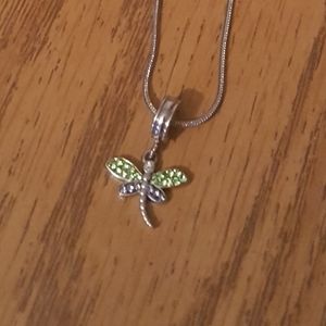 Mini Dragonfly, color stone necklace